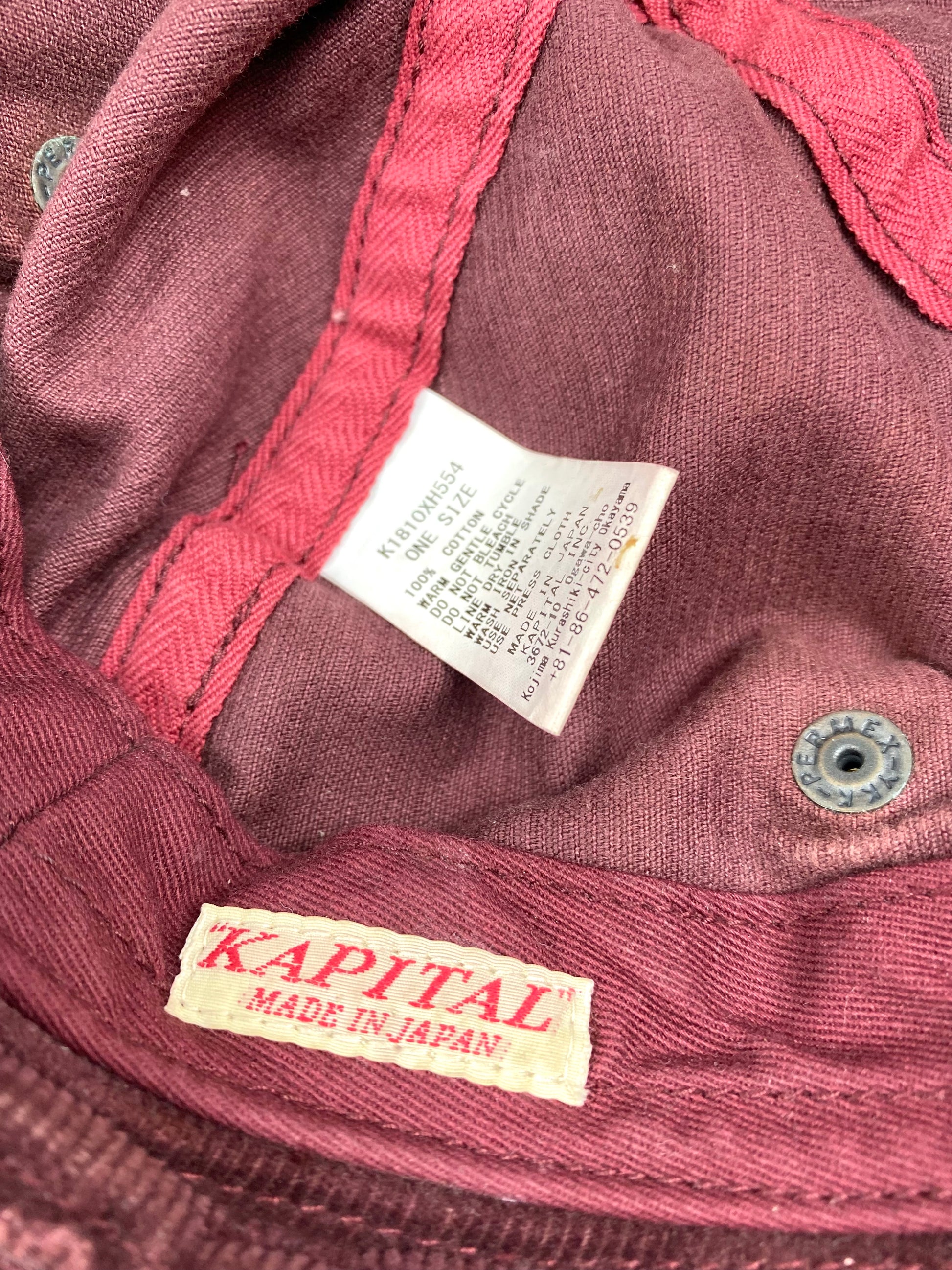 Kapital Corduroy 4 Pocket Bucket Hat