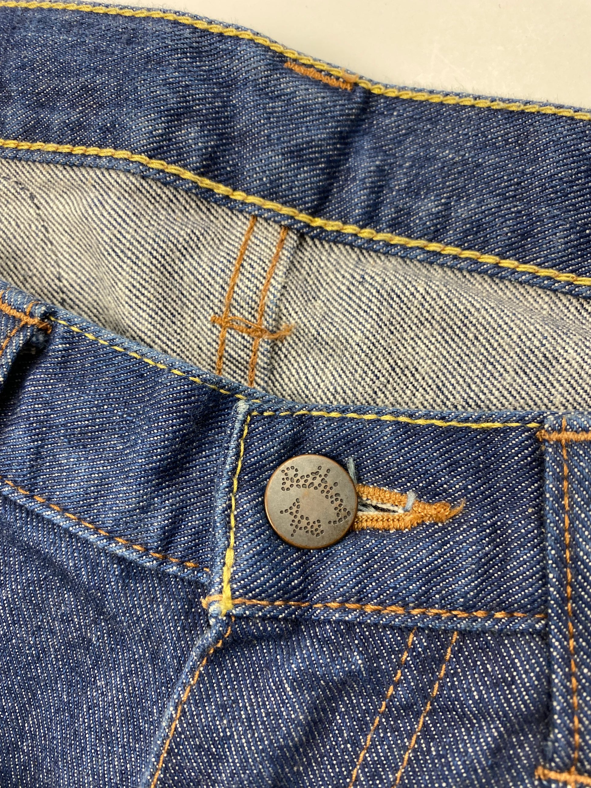 BAPE OG Gothic Font Raw Denim Jean