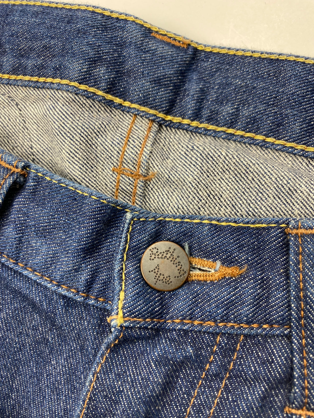 BAPE OG Gothic Font Raw Denim Jean
