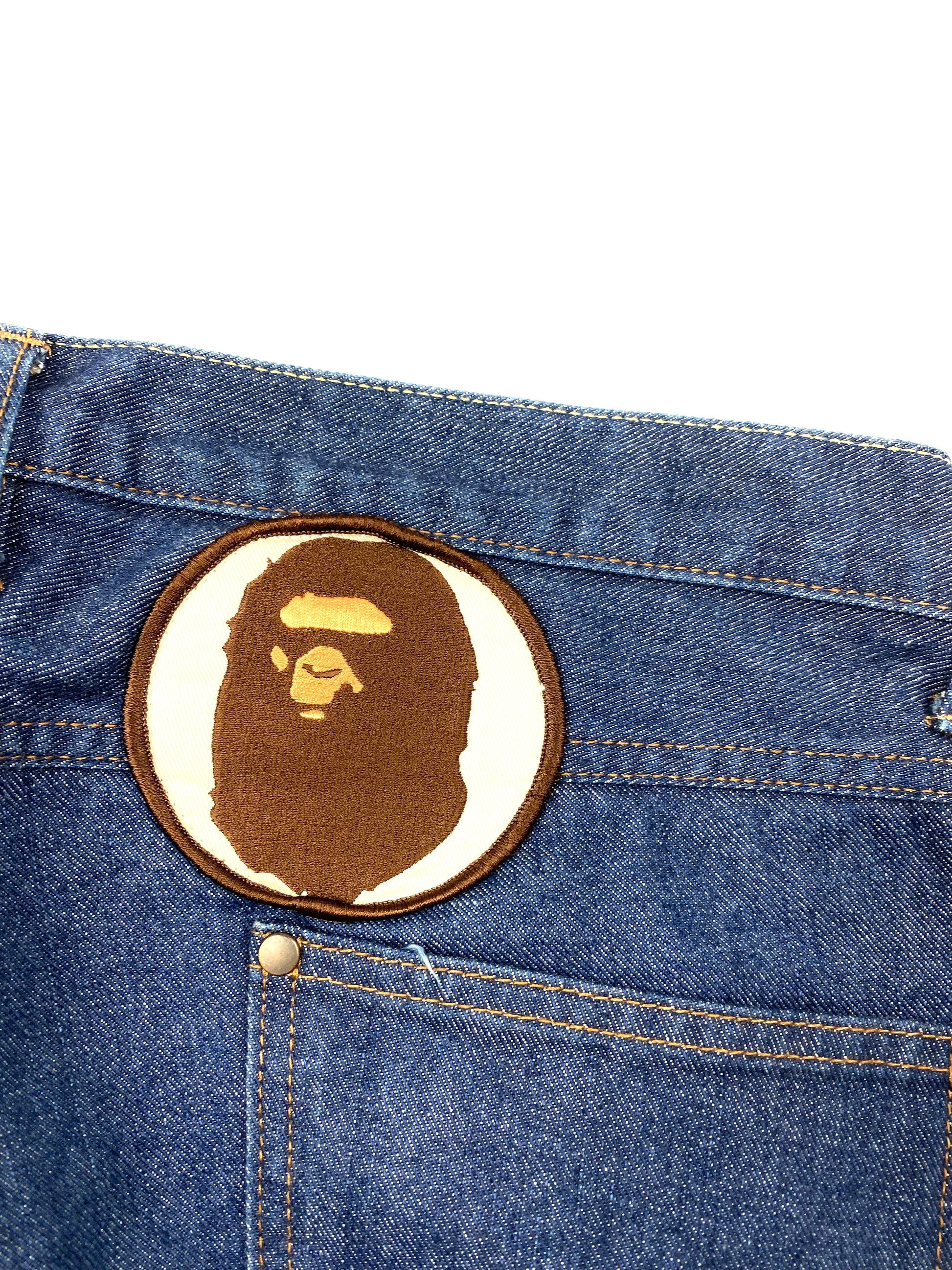 BAPE OG Gothic Font Raw Denim Jean