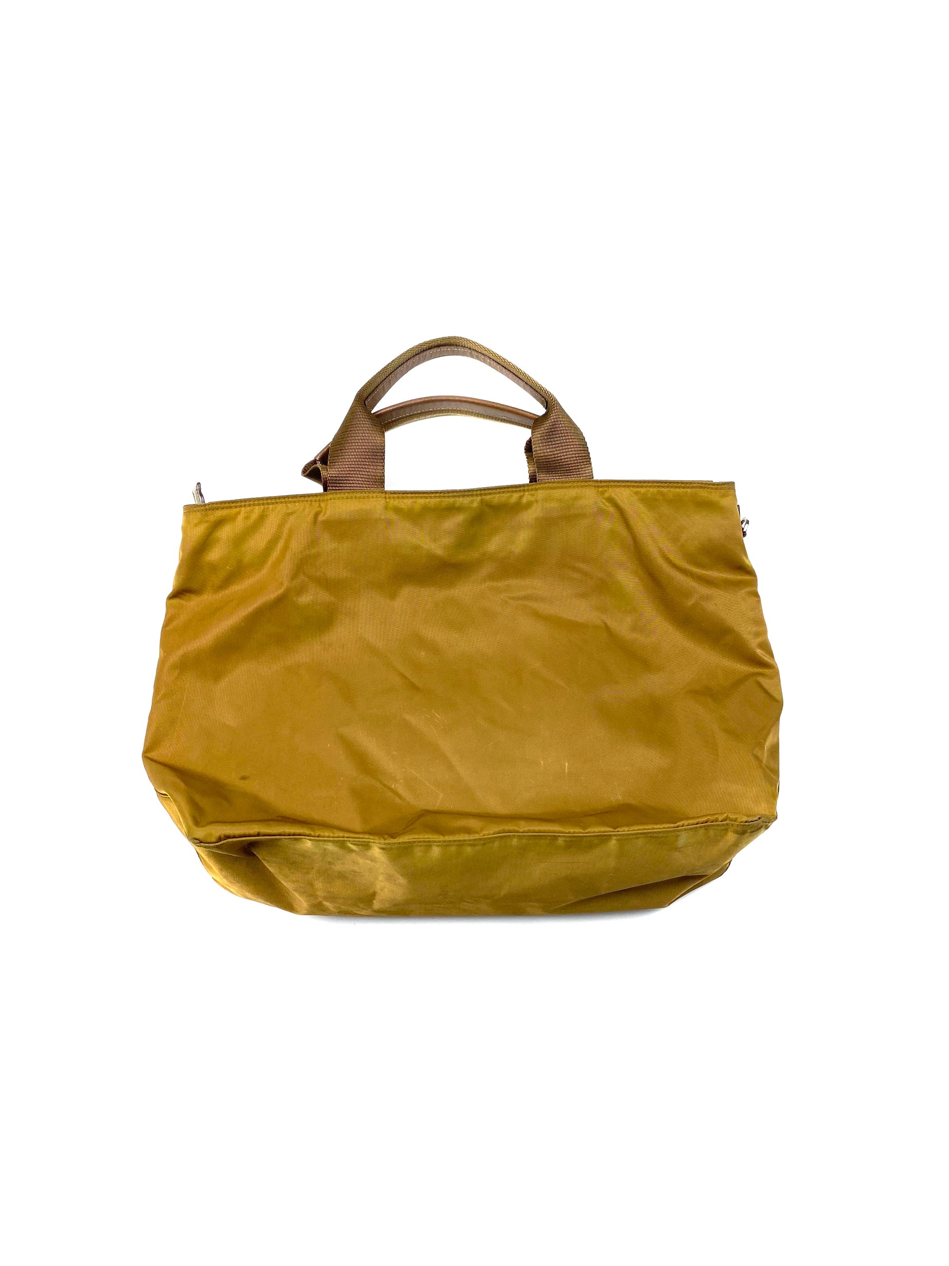 PRADA Vintage Brown Nylon Tote Bag