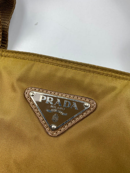 PRADA Vintage Brown Nylon Tote Bag