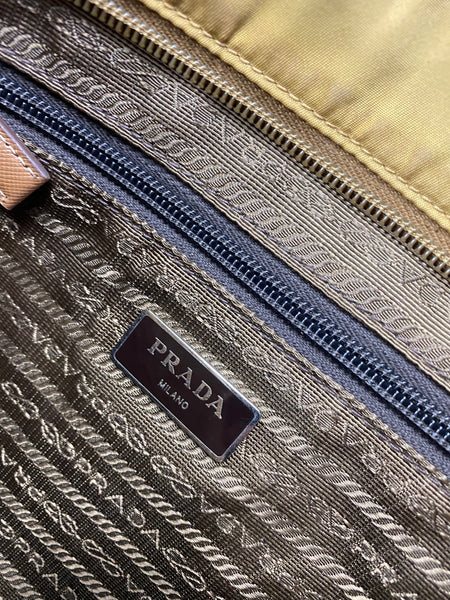 PRADA Vintage Brown Nylon Tote Bag