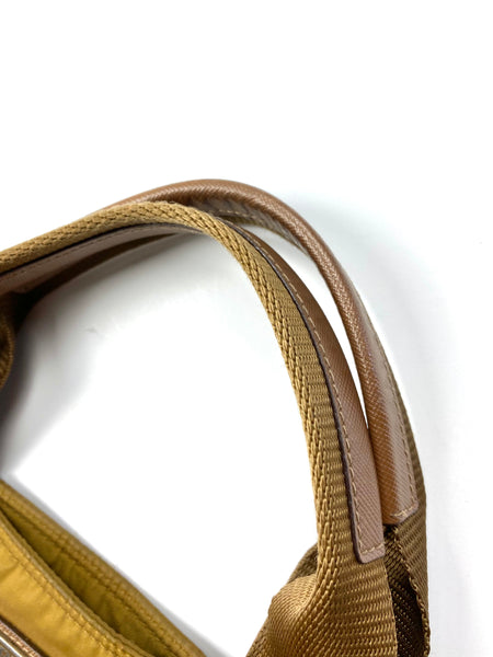 PRADA Vintage Brown Nylon Tote Bag