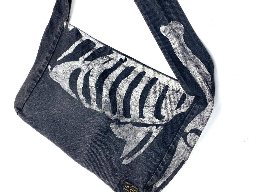 Kapital Skeleton Denim Shoulder Bag