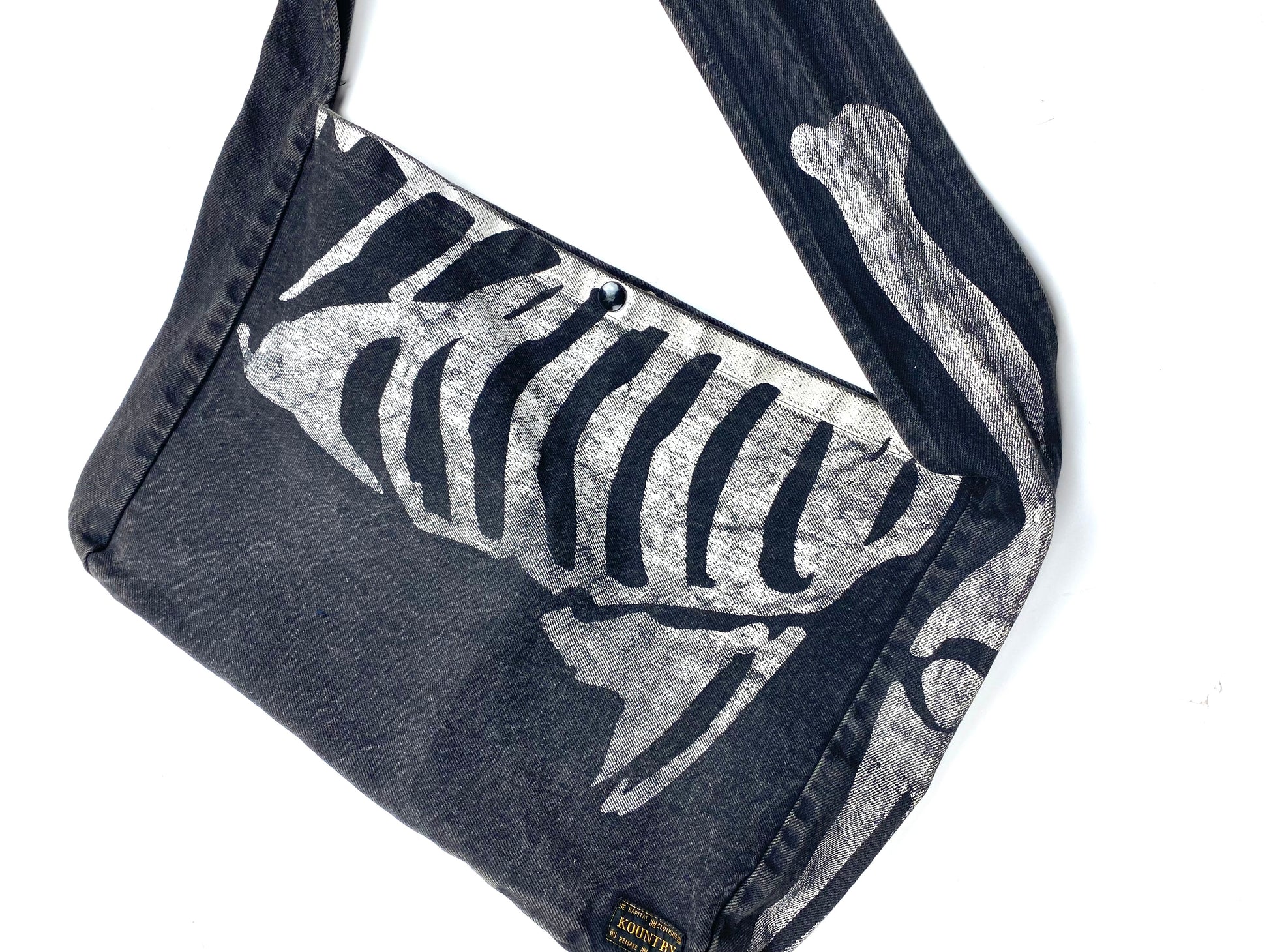 Kapital Skeleton Denim Shoulder Bag