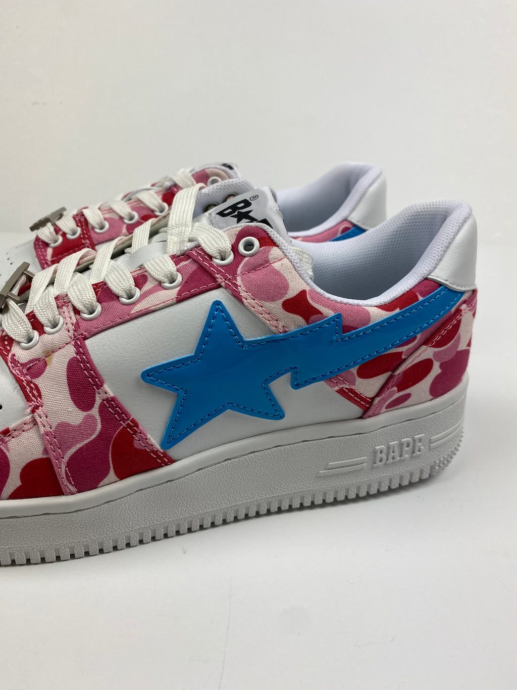 BAPESTA Pink Camo Blue Star Low Top