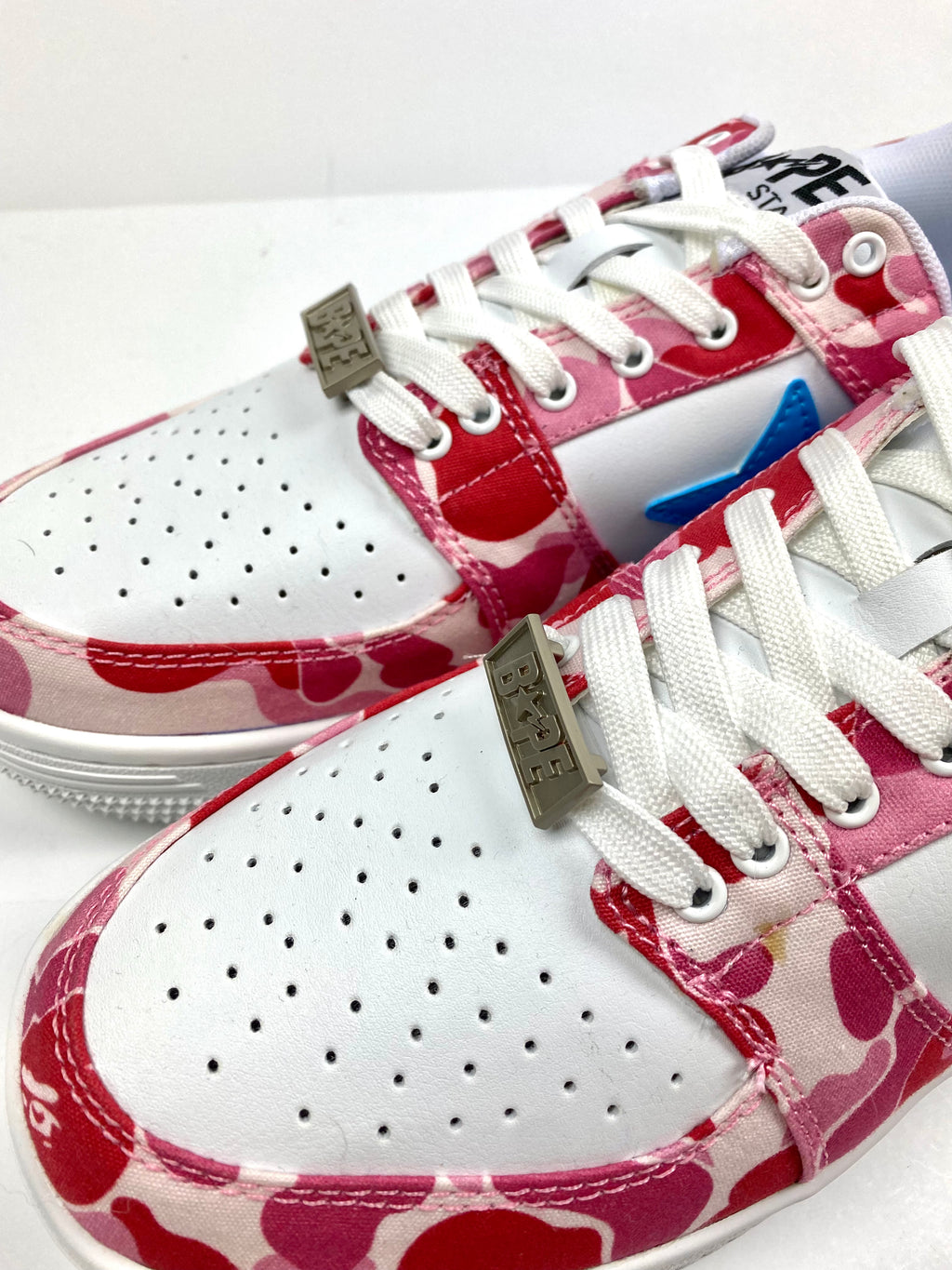 BAPESTA Pink Camo Blue Star Low Top