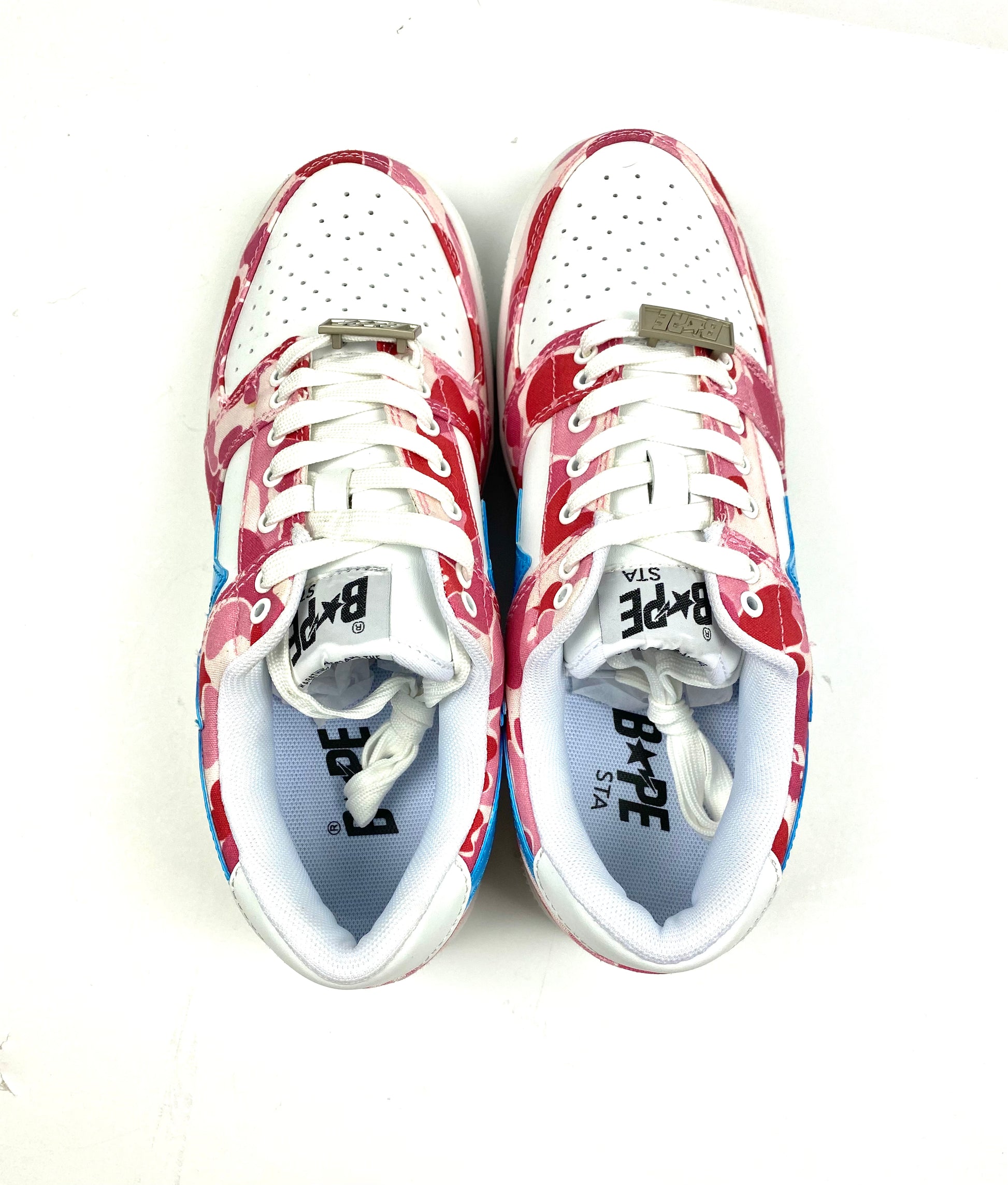 BAPESTA Pink Camo Blue Star Low Top