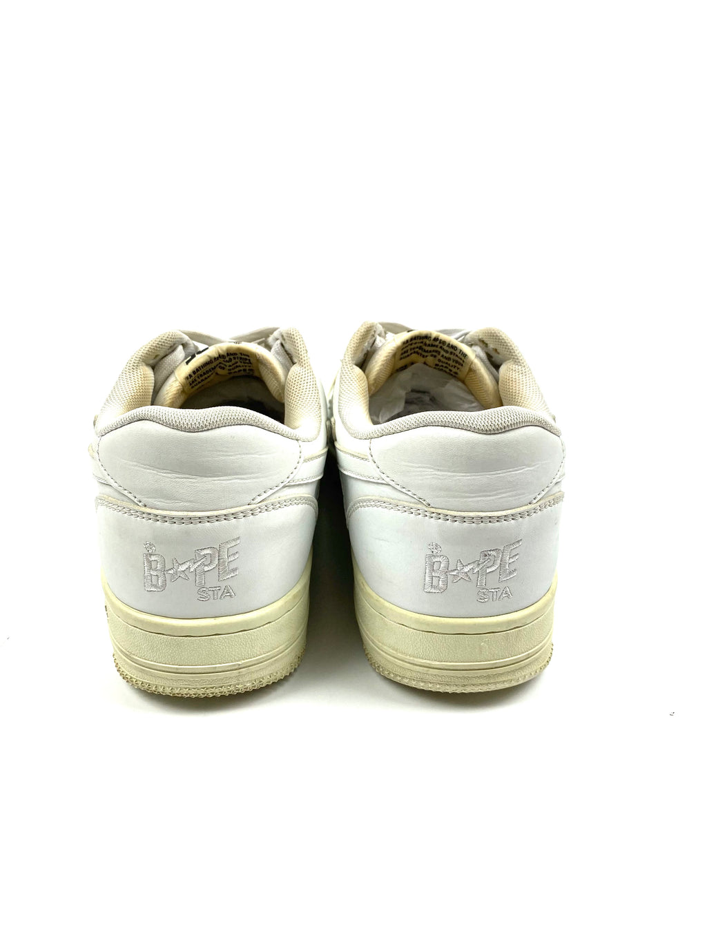 BAPE ABC Camo White Star Leather Lowtop