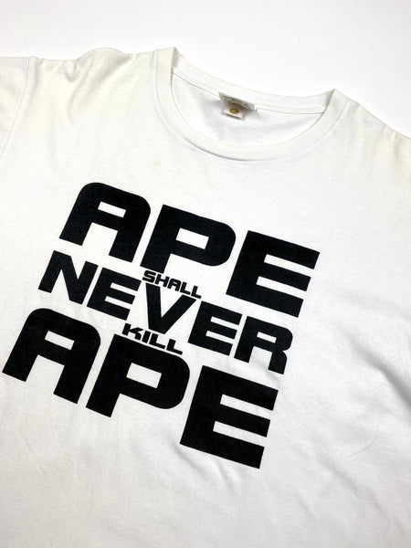 BAPE "Ape shall never kill ape" White Tee
