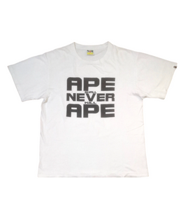 BAPE "Ape shall never kill ape" White Tee