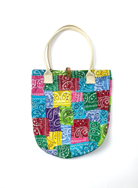 Hand Made Multi-Color Bandana Tote Bag