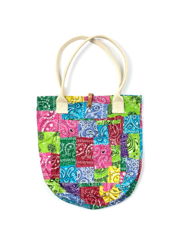 Hand Made Multi-Color Bandana Tote Bag