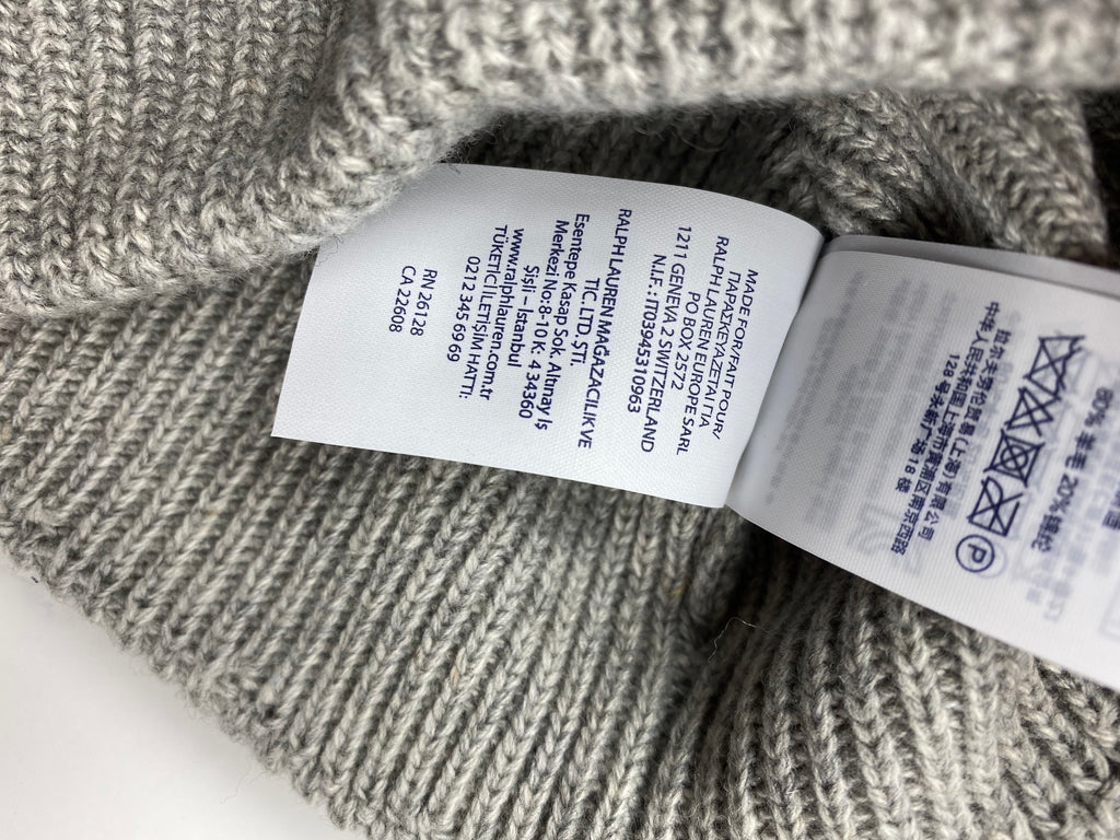 Polo Bear By Ralph Lauren Grey Beanie