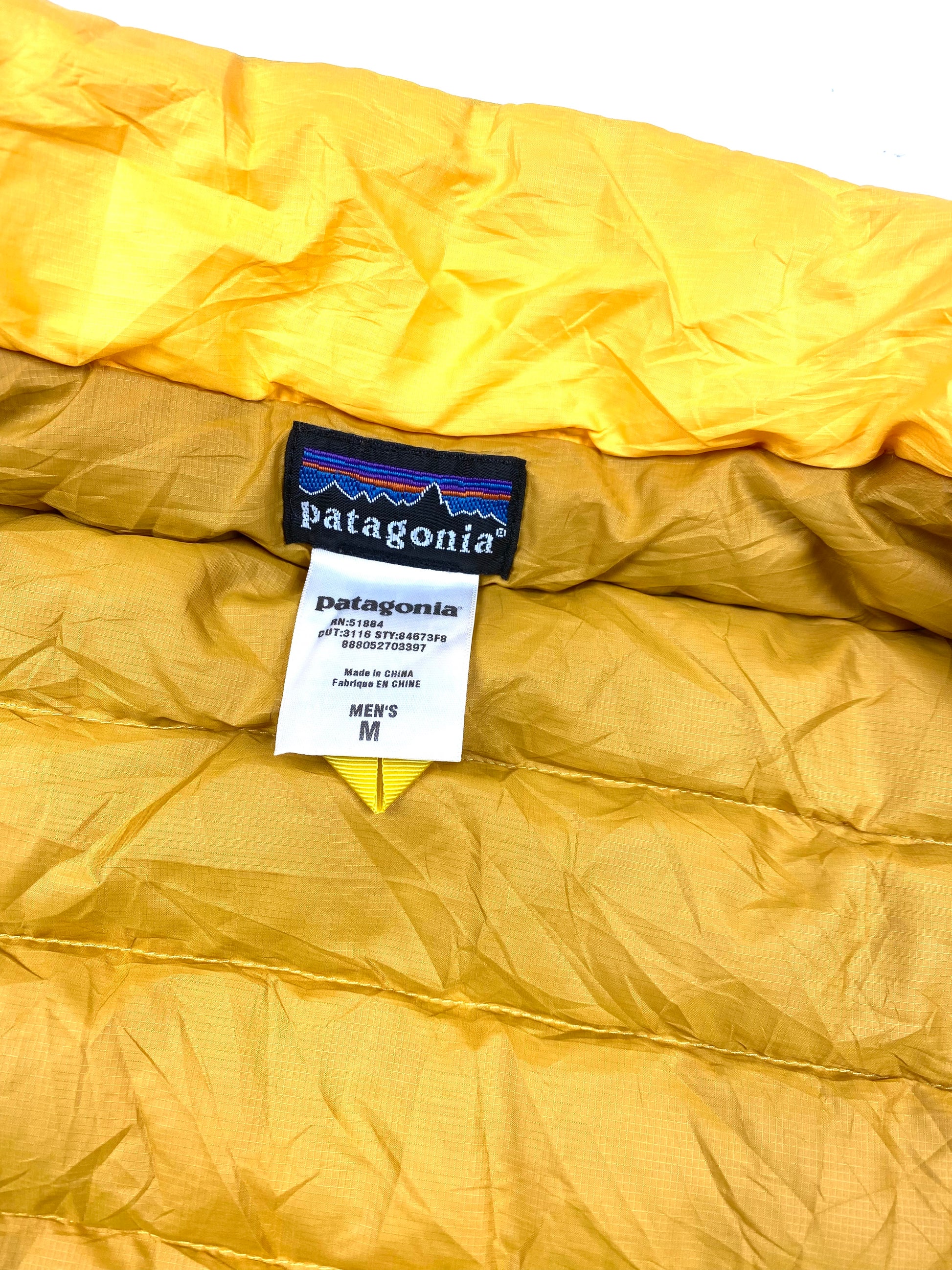 Vintage Patagonia Yellow Light Down Puffer Jacket