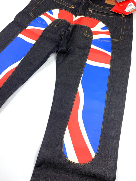 Evisu UK Flag Daicock Raw Denim Jean