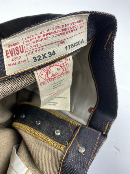 Evisu Long Word Daicock Raw Denim Jean