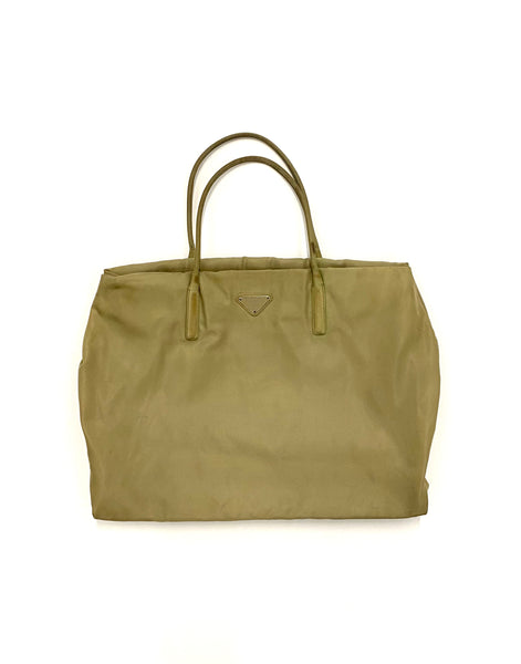 PRADA Vintage Olive Tote Bag