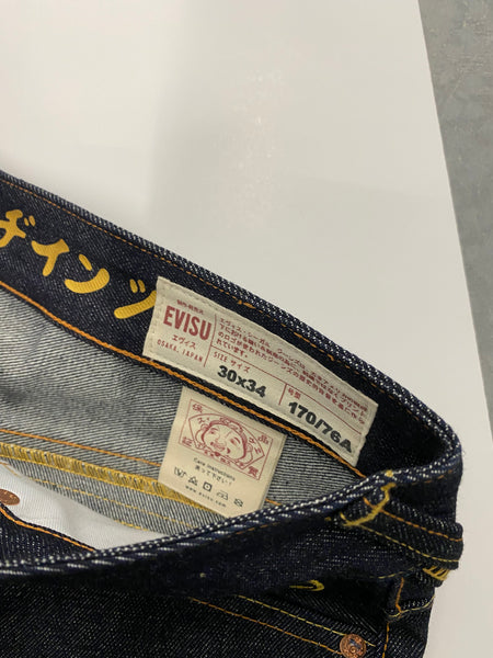 Evisu Embroidered Phoenix Daicock Raw Denim Jean