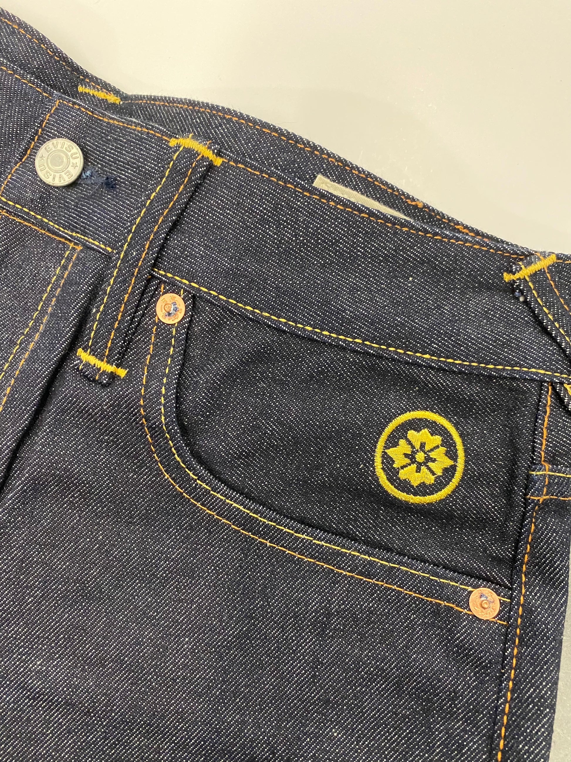 Evisu Embroidered Phoenix Daicock Raw Denim Jean