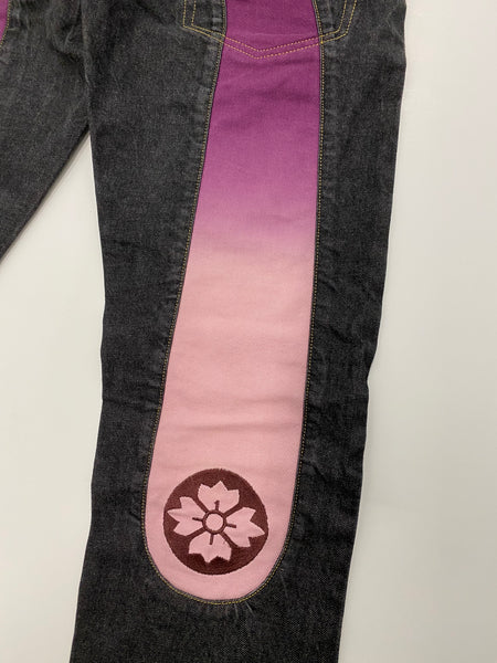 Evisu Daicock Purple Pink Gradient Daicock Jean