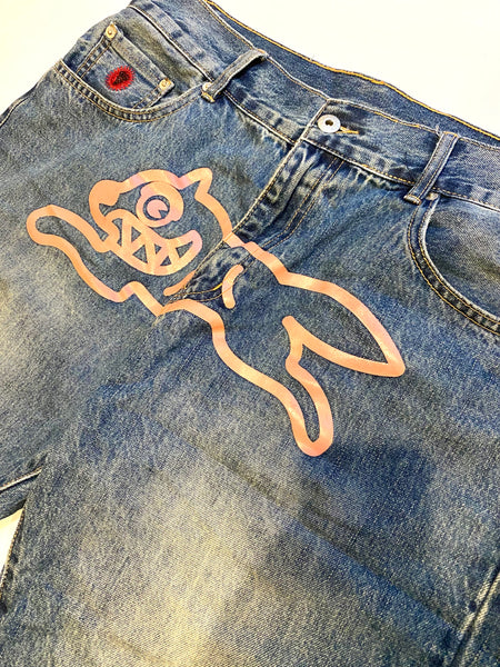 Billionaire Boys Club x Ice Cream Pink Running Dog  Washed Denim Jean