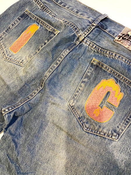 Billionaire Boys Club x Ice Cream Pink Running Dog  Washed Denim Jean