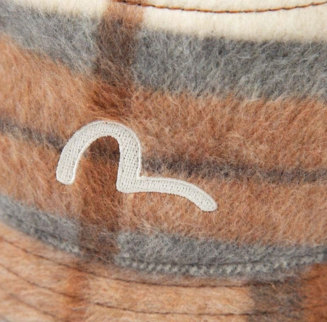Evisu  Wool Check Bucket Hat