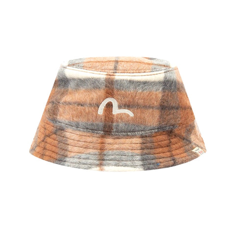 Evisu  Wool Check Bucket Hat