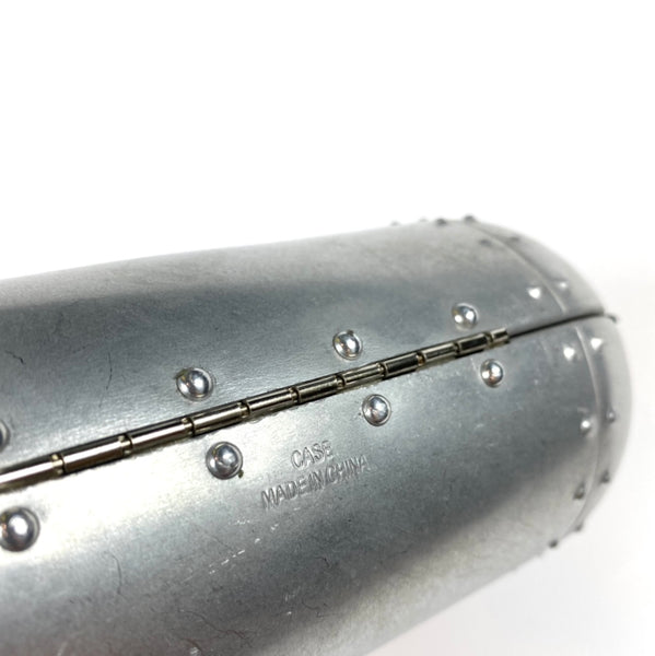 Oakley Case Metal Torpedo Vault Aluminum Silver Clamshell