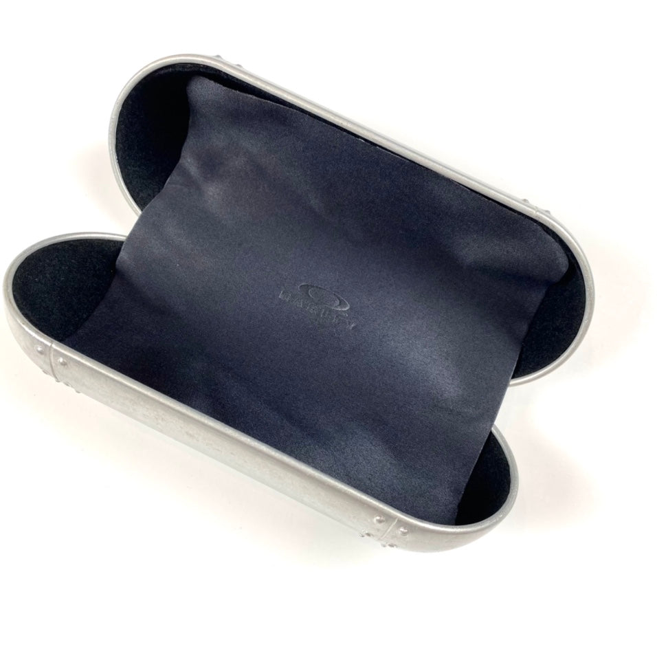 Oakley Case Metal Torpedo Vault Aluminum Silver Clamshell