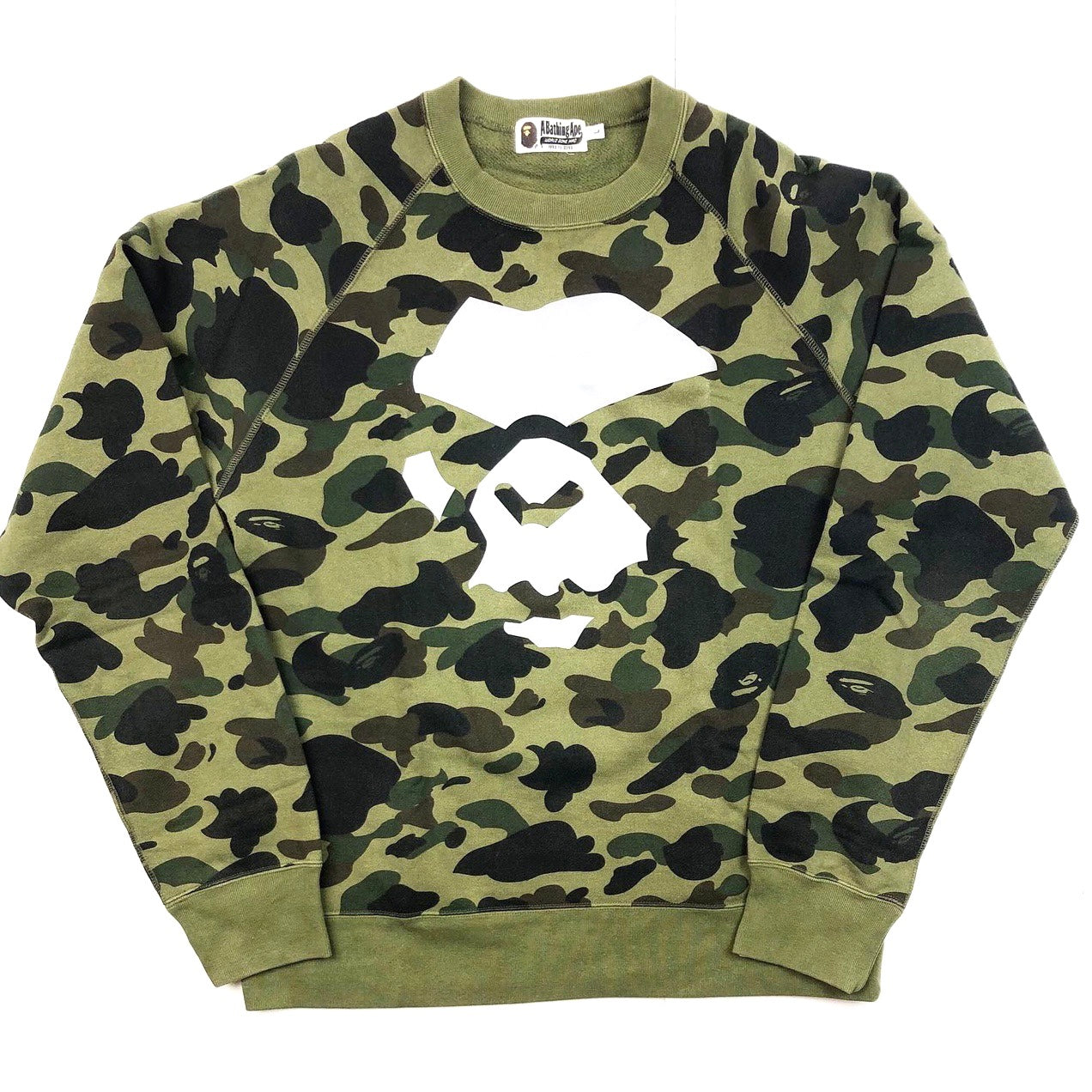 BAPE 3M Reflective Camo Angry Ape Crewneck