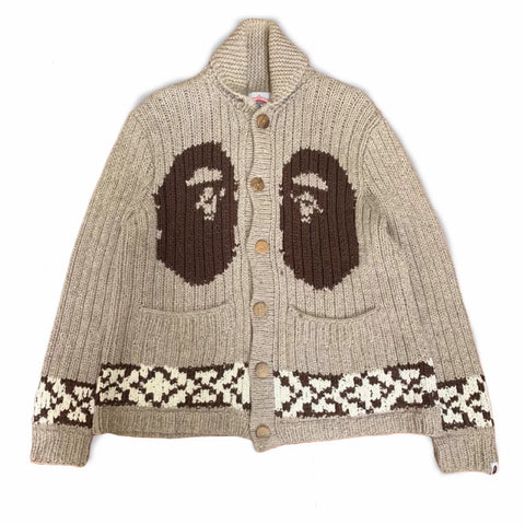 BAPE x SOPHNET x Canadian sweater company Wool Cowichan Cardigan