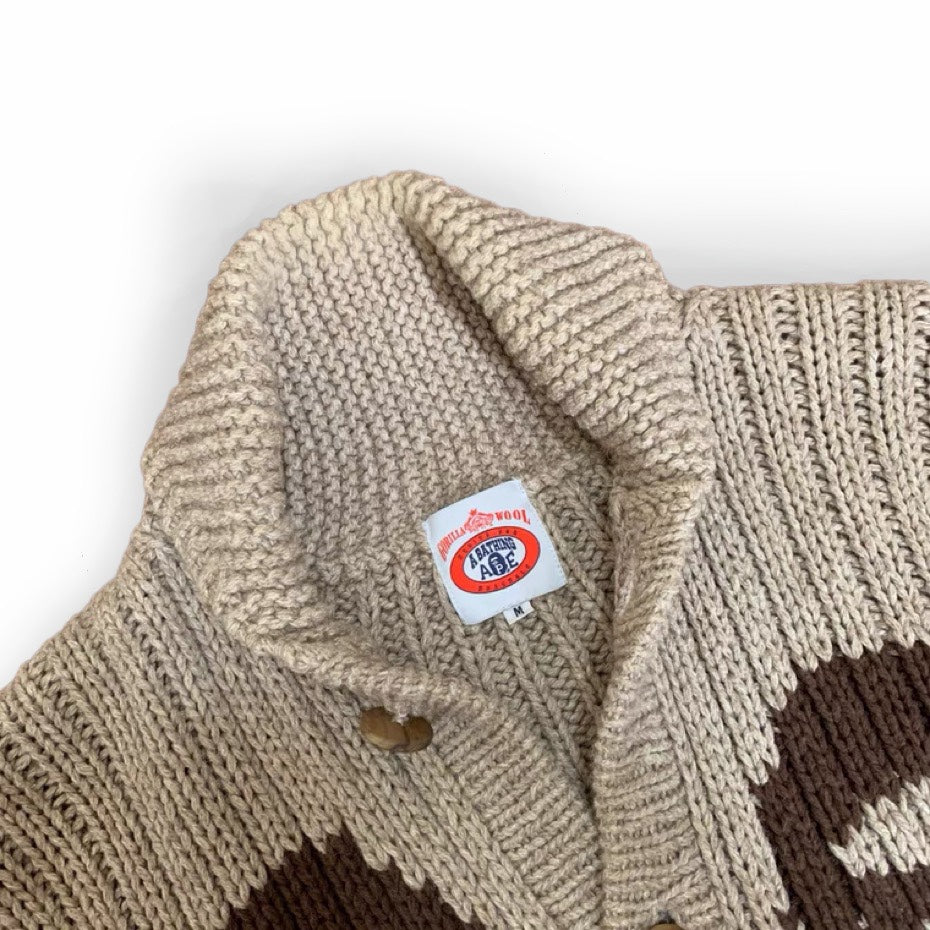 BAPE x SOPHNET x Canadian sweater company Wool Cowichan Cardigan 