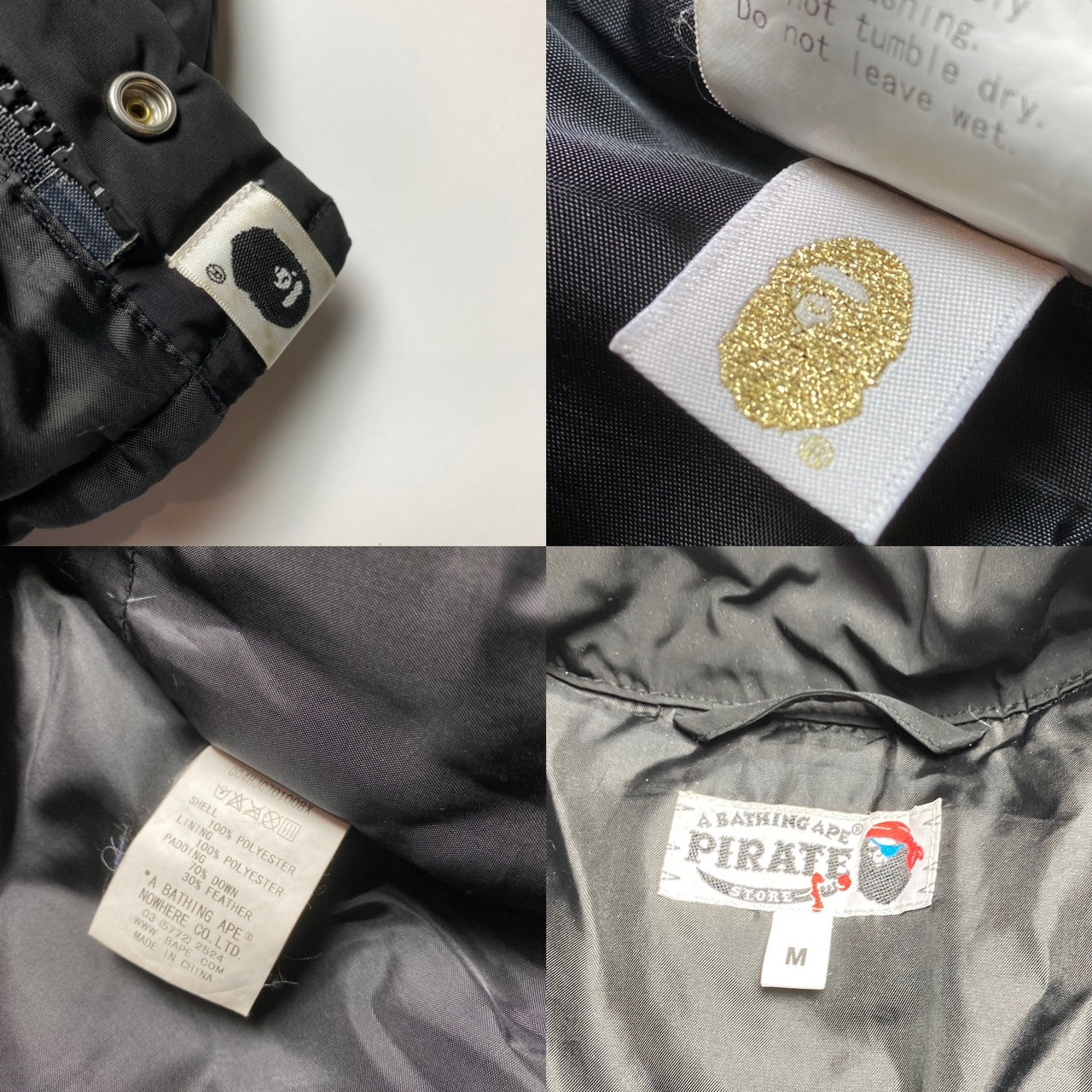 BAPE Pirate Collection Black Puffer Jacket