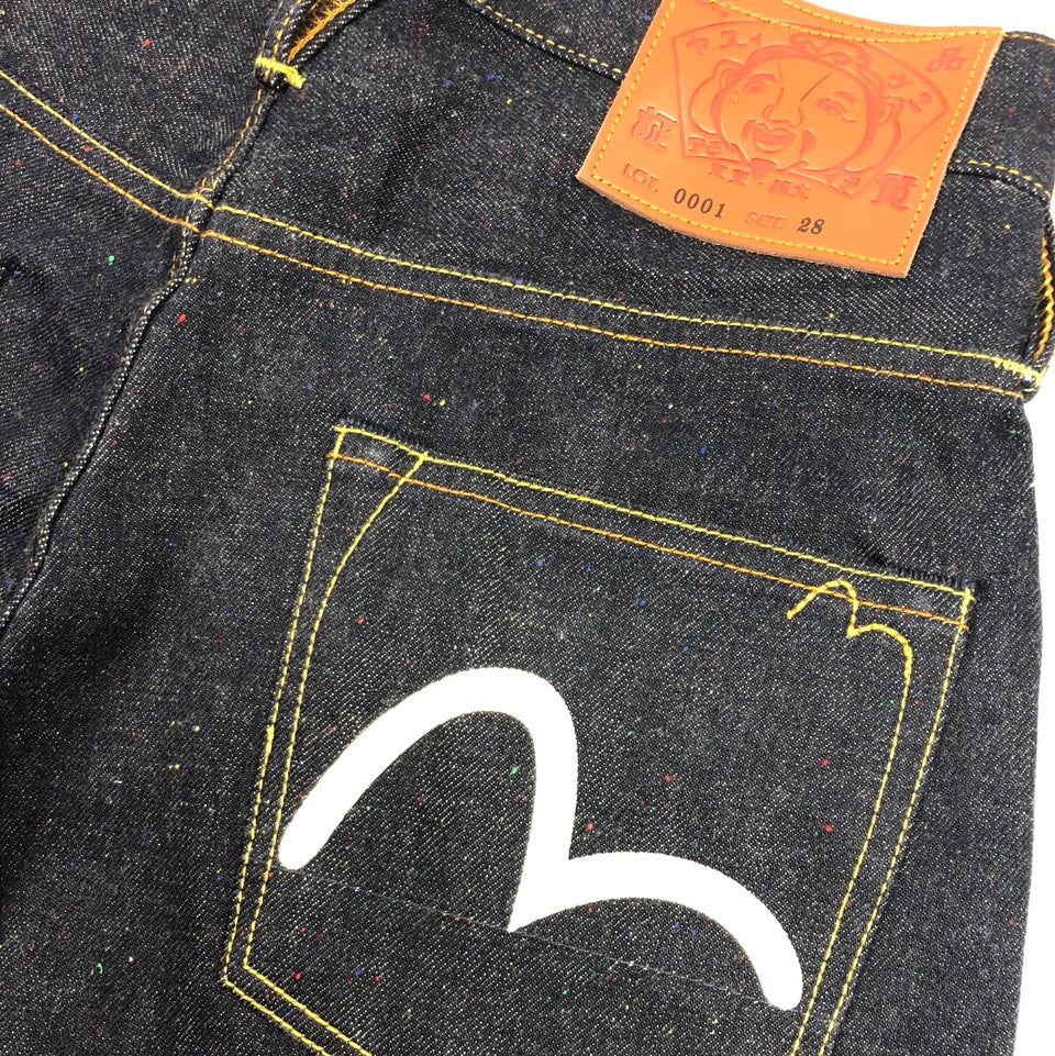 Evisu Small White Daicock Denim Short