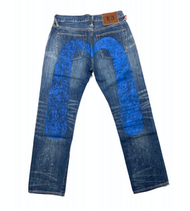 Evisu Blue Daicock Washed Denim Jean