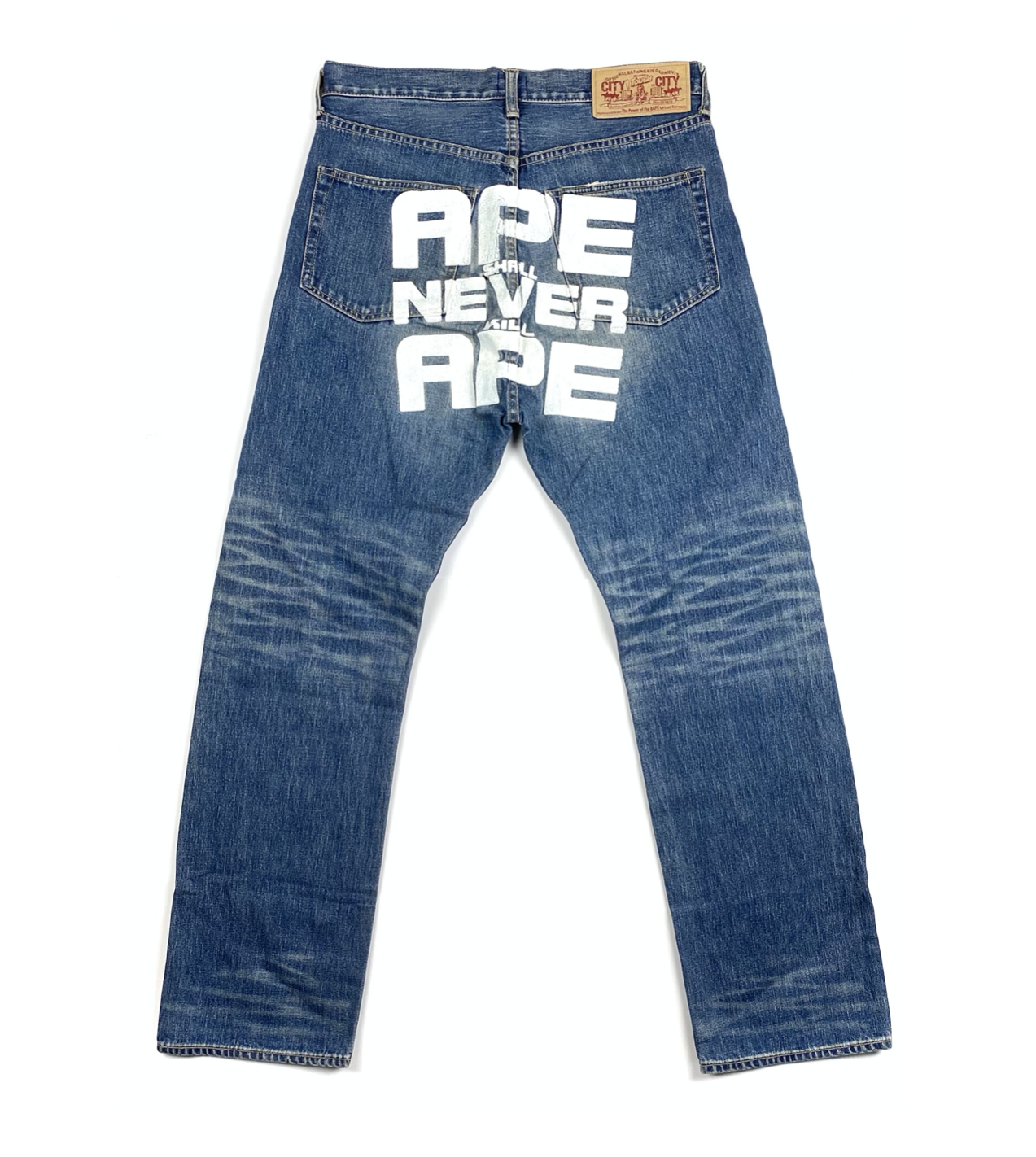 BAPE OG "Ape shall never kill ape" Washed Denim Jean