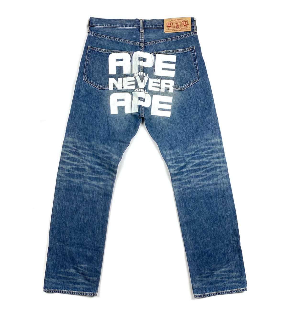 BAPE OG "Ape shall never kill ape" Washed Denim Jean