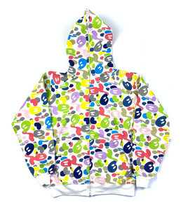 BAPE Multi-Color Monogram Full Zip Hoodie