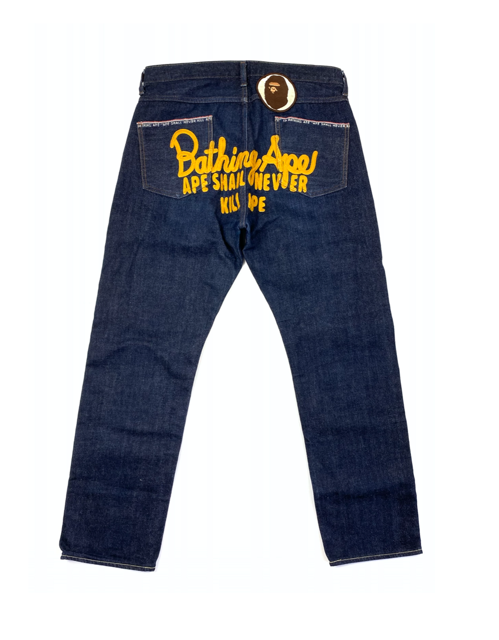 BAPE OG "Ape shall never kill ape" Indigo Denim Jean