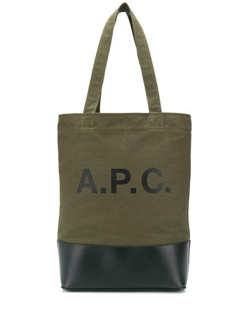 A.P.C.  Axelle Canvas Leather  Tote Bag