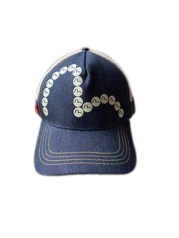 Evisu  Denim Multi-logo Trucker Cap