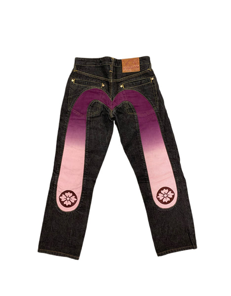 Evisu Daicock Purple Pink Gradient Daicock Jean