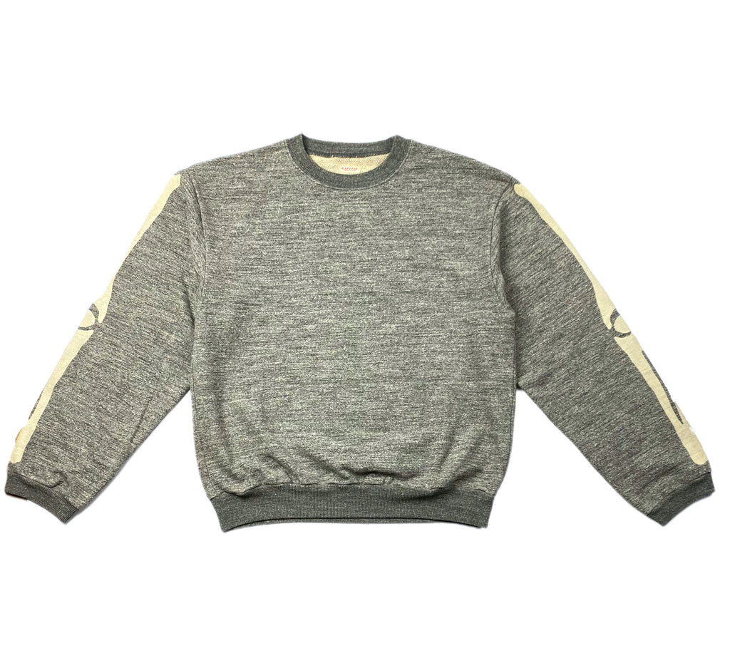 Kapital Skeleton Bone Heather Grey Crewneck