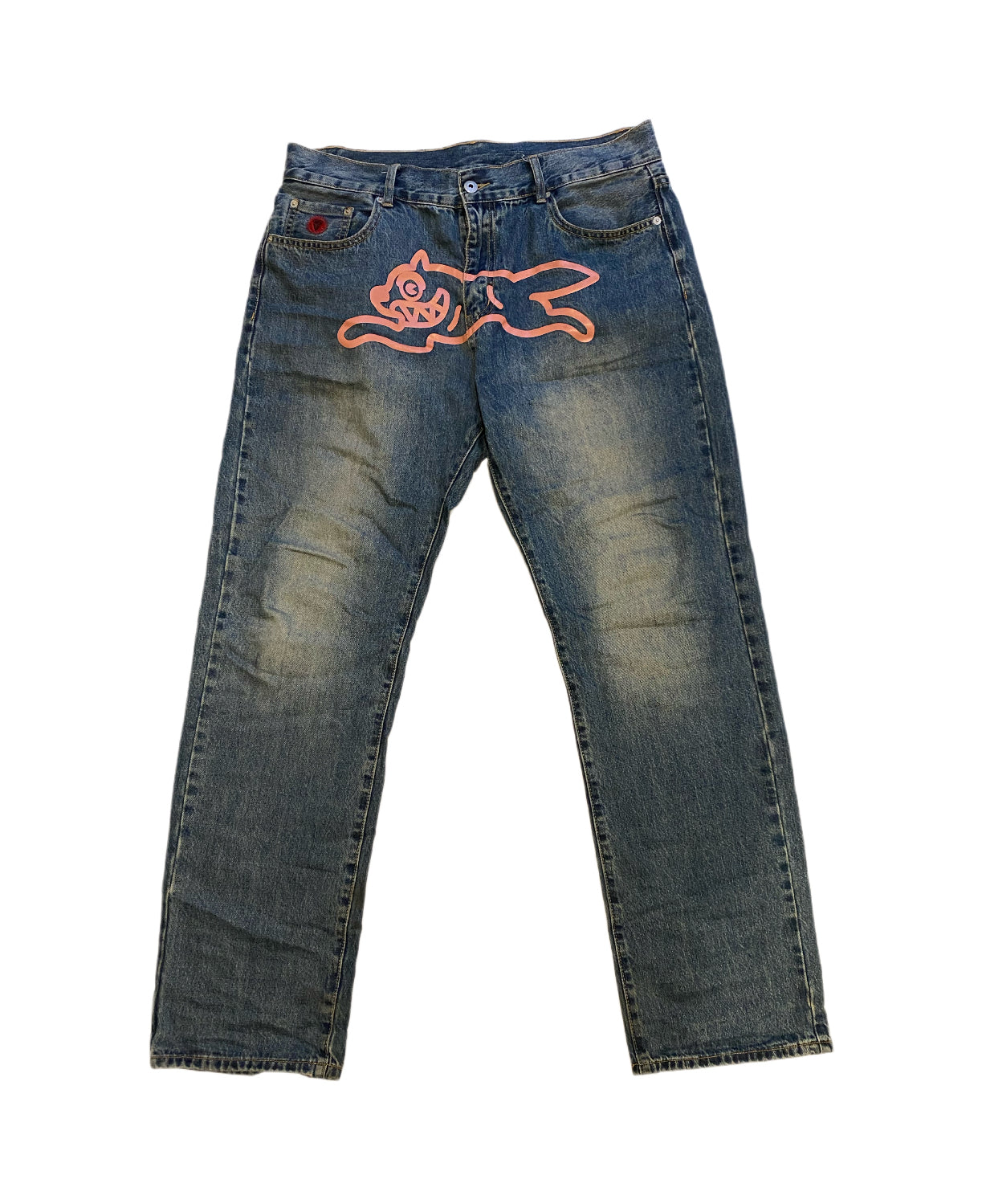 Billionaire Boys Club x Ice Cream Pink Running Dog Washed Denim