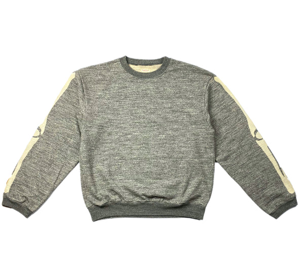 Kapital Skeleton Bone Heather Grey Crewneck