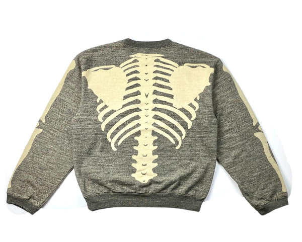 Kapital Skeleton Bone Heather Grey Crewneck